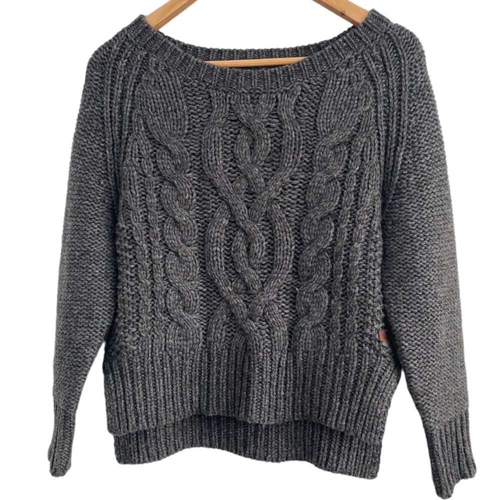 Roots Cable Knit Alpaca Wool Sweater